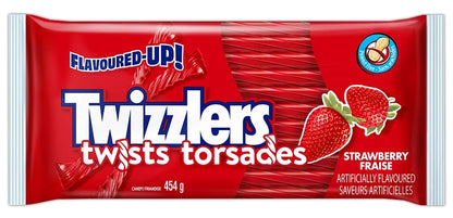 TWIZZLERS Strawberry Twists Candy, 454 g