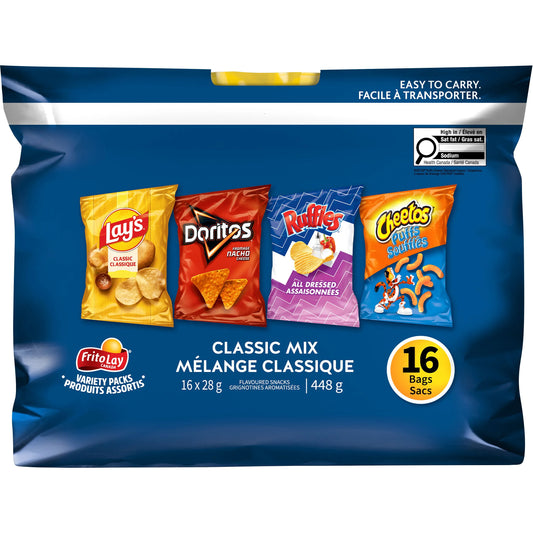 Frito-Lay Classic Mix Snacks Variety Pack, 16 × 28 g