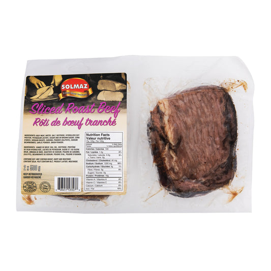 Solmaz Sliced Halal Roast Beef, 2 × 500 g