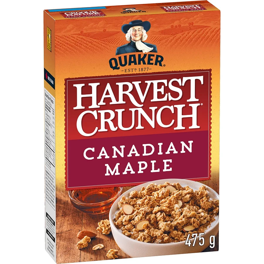 Quaker Harvest Crunch Canadian Maple Granola Cereal, 475 g