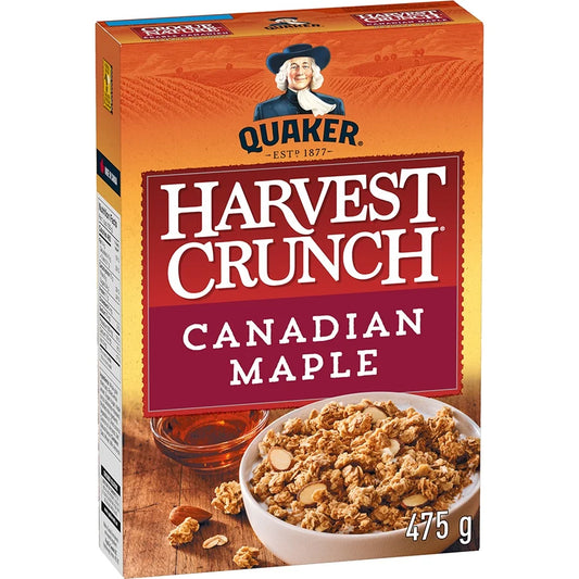 Quaker Harvest Crunch Canadian Maple Granola Cereal, 475 g