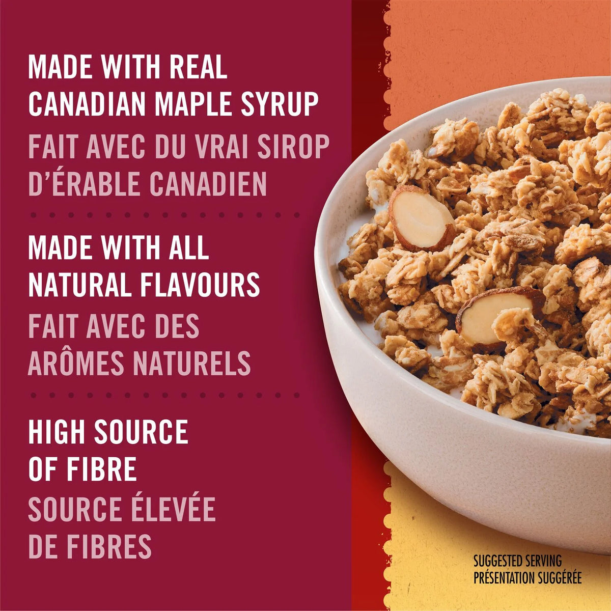 Quaker Harvest Crunch Canadian Maple Granola Cereal, 475 g