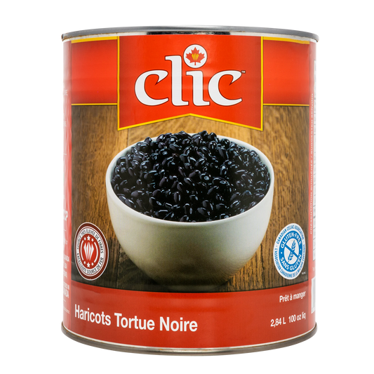 Clic Canned Black Turtle Beans, 2.84 L