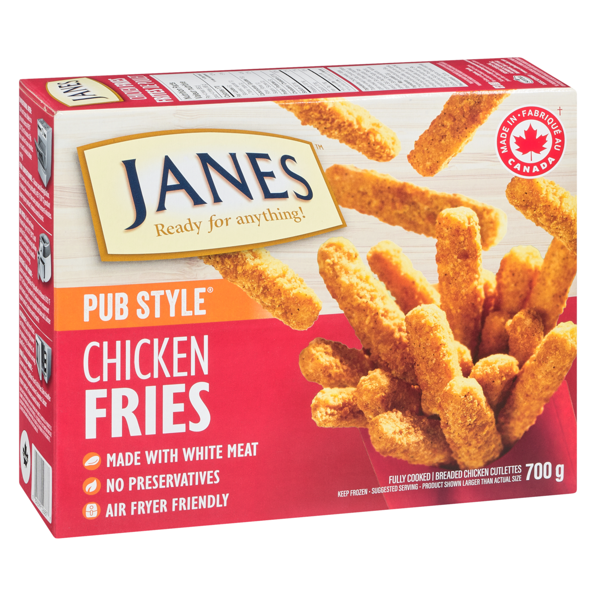Janes Pub Style Chicken Fries, Fully Cooked, 700 g
