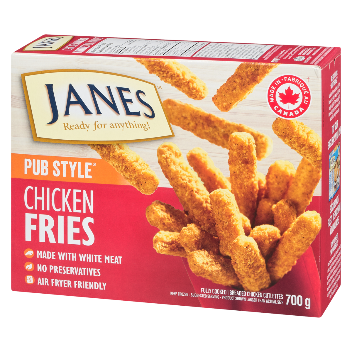 Janes Pub Style Chicken Fries, Fully Cooked, 700 g