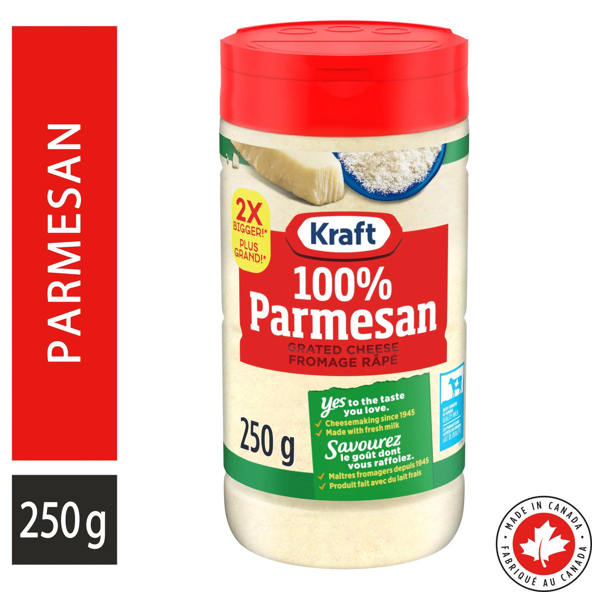 Kraft Grated Parmesan Cheese, 250 g
