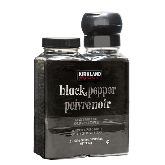 Kirkland Signature Black Pepper with Grinder and Refill, 357 g