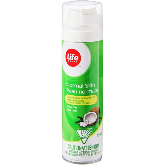Life Brand Coconut Scent Normal Skin Shave Gel, 200 mL