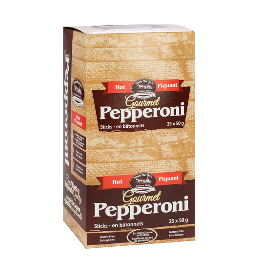 Noah Martin's Gourmet Hot Pepperoni Sticks, 25 × 50 g