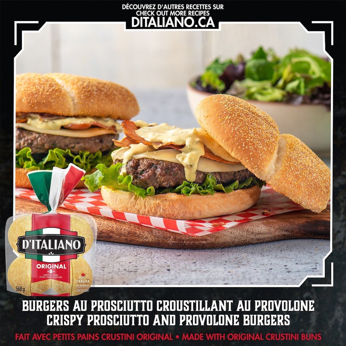 D'Italiano Original Crustini Buns, 8 count, 568 g