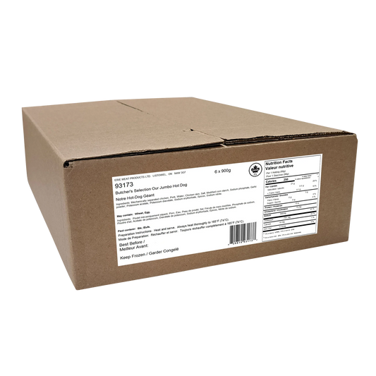 Butcher's Selection 7 inch Hot Dog, 60 × 90 g