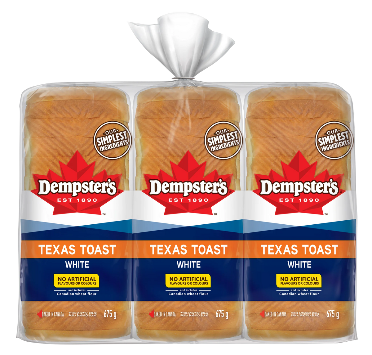Dempster's White Texas Toast, 3 × 675 g