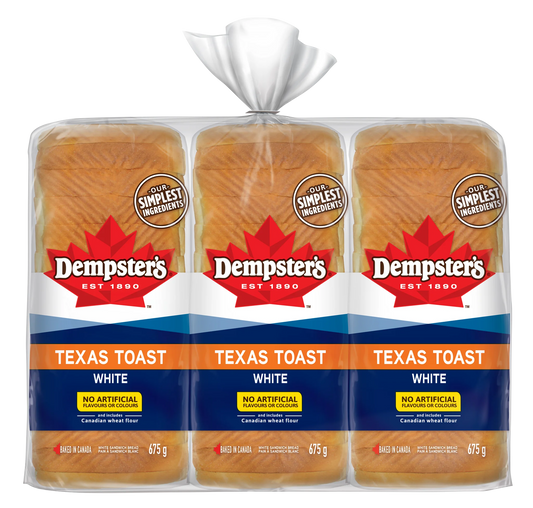 Dempster's White Texas Toast, 3 × 675 g