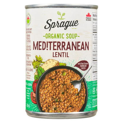 Sprague Organic Mediterranean Lentil Soup, 398 mL