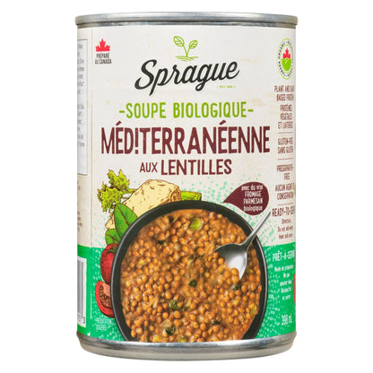 Sprague Organic Mediterranean Lentil Soup, 398 mL