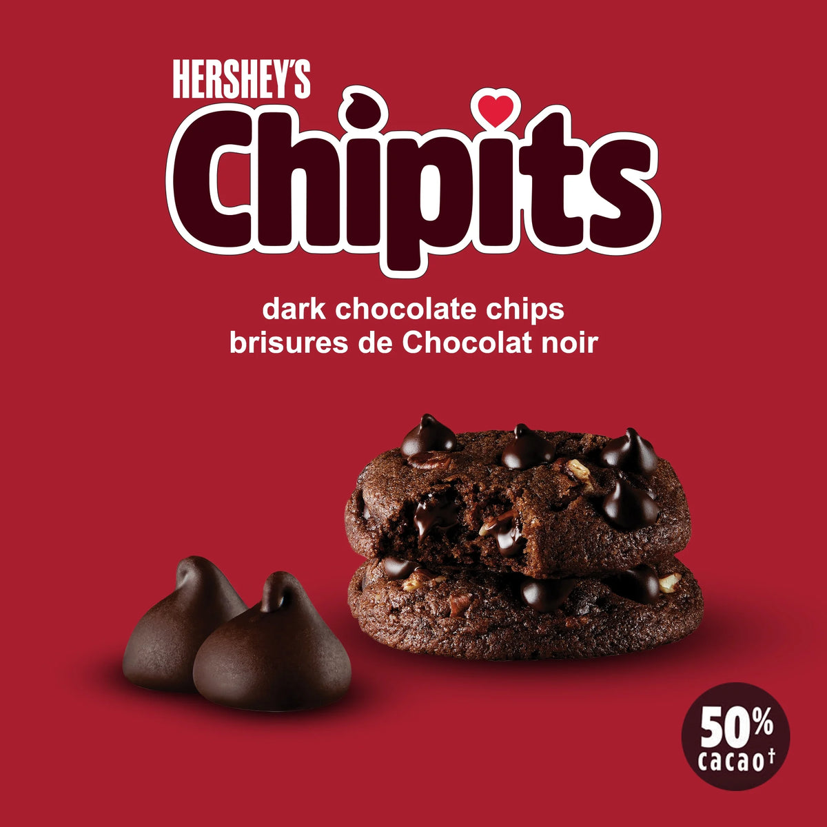 HERSHEY'S Chipits Special Dark Chocolate Chips, 225 g