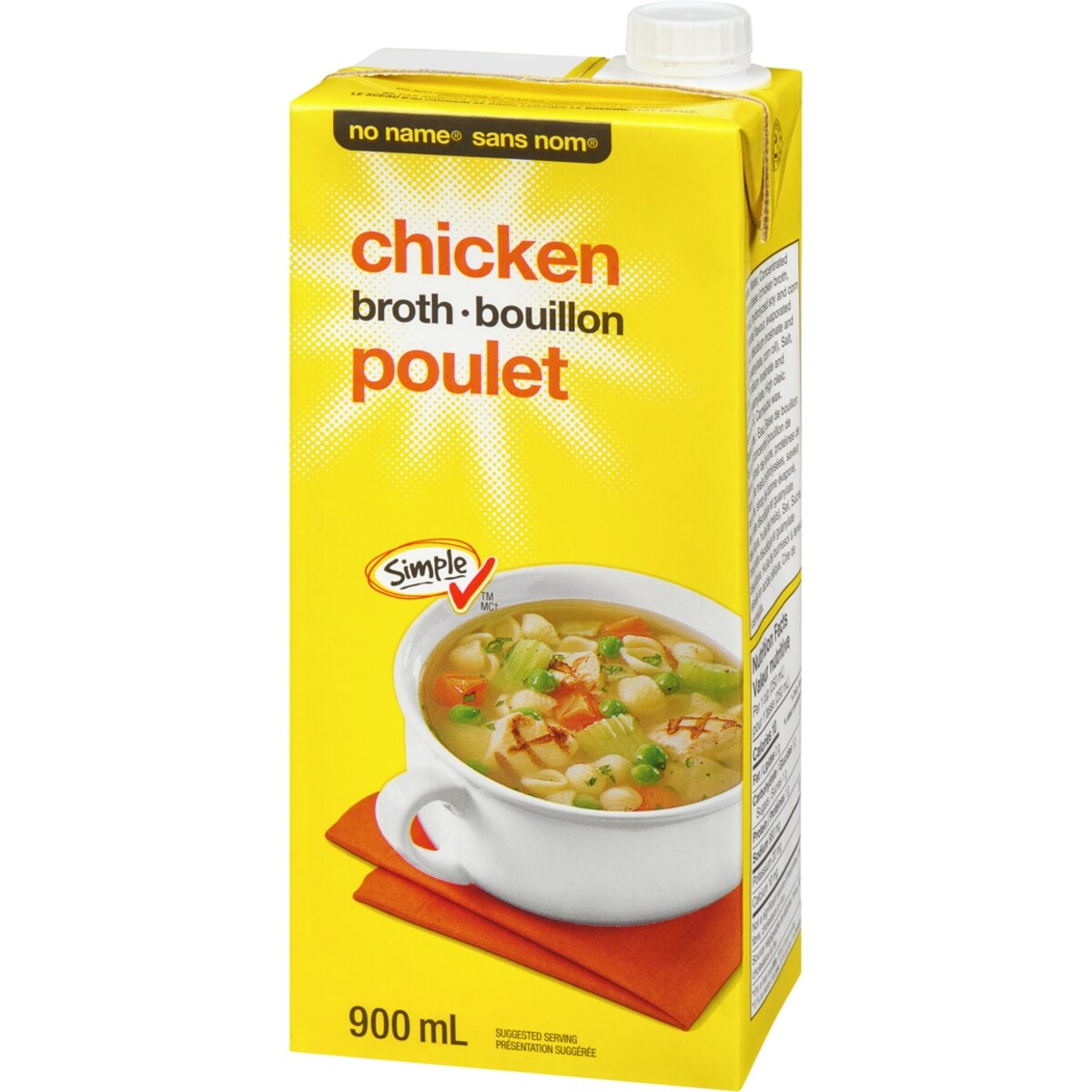 No Name Chicken Broth, 900 mL