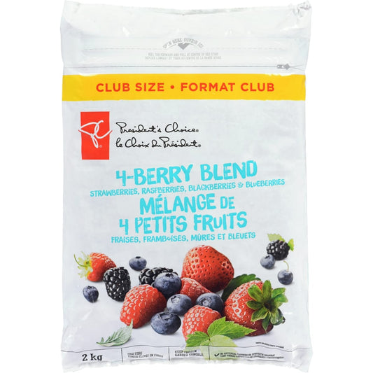 President's Choice Strawberries, Raspberries, Blackberries & Blueberries 4-Berry Blend, Club Size, 2 kg