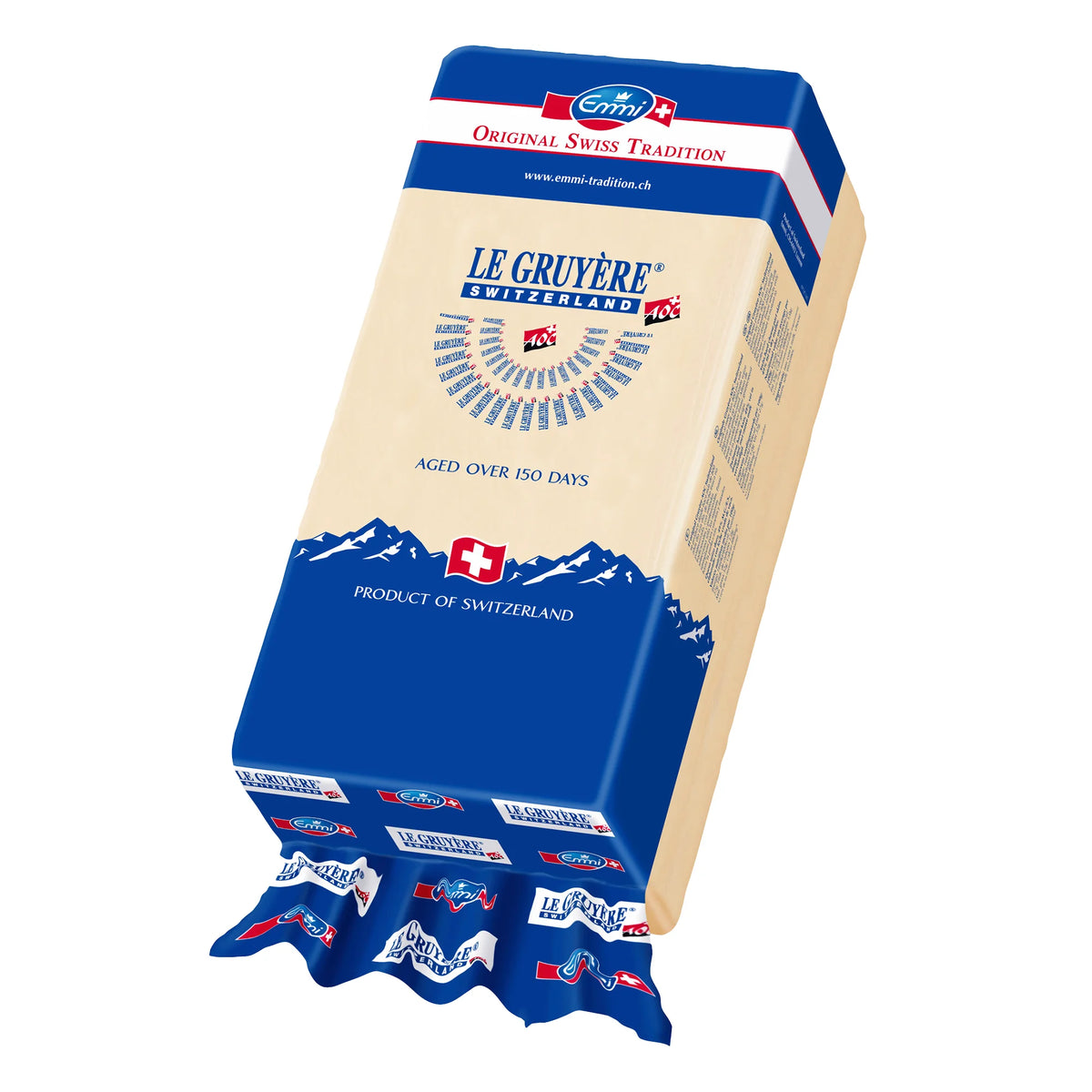 Emmi Le Gruyère AOP Mild King Cut Cheese, 2.6 kg average weight