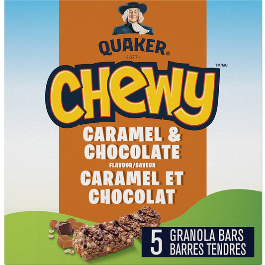 Quaker Chewy Granola Bars - Caramel & Chocolate Flavour, 120 g
