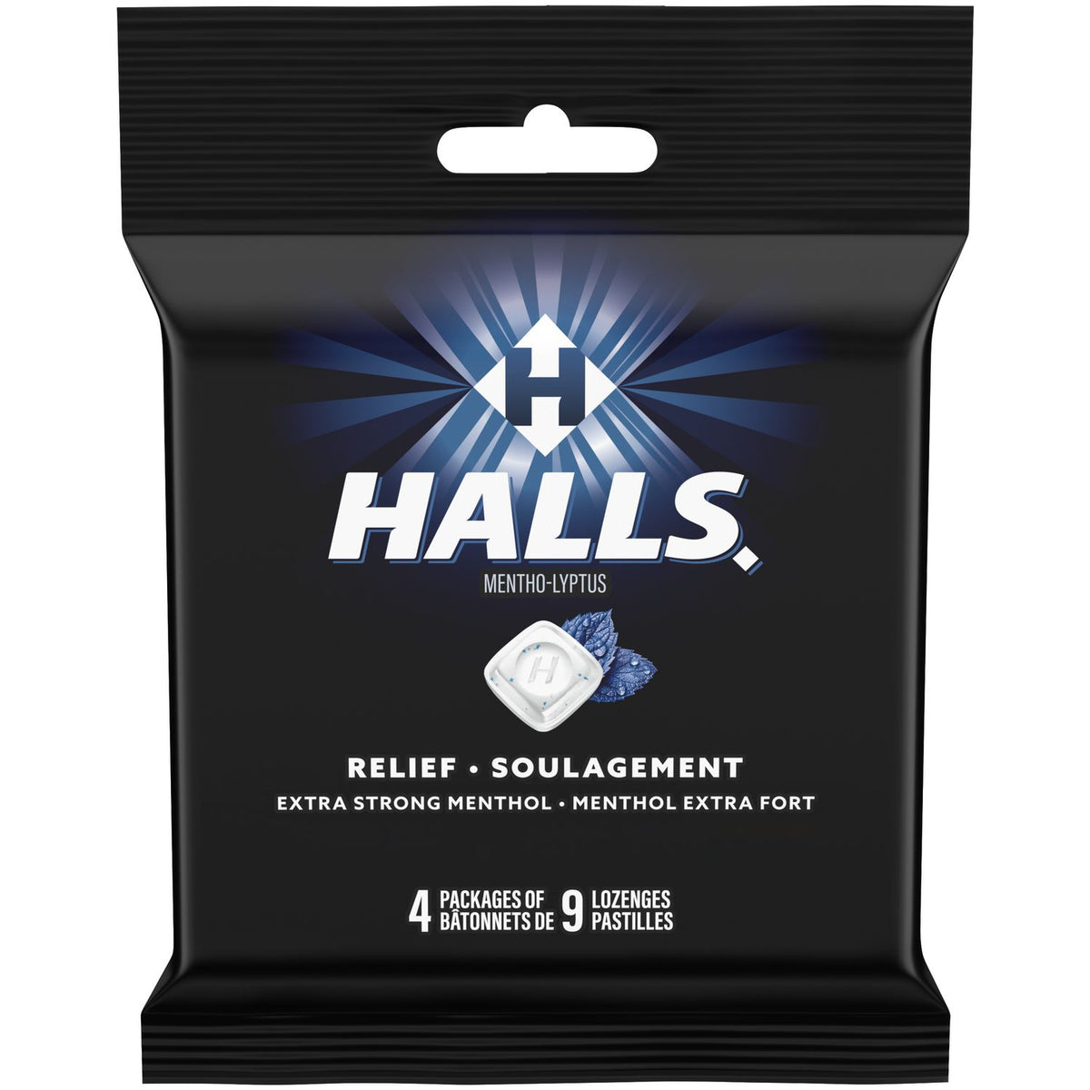 HALLS Extra Strong Menthol Cough Drops, Mentho-Lyptus, 36 count