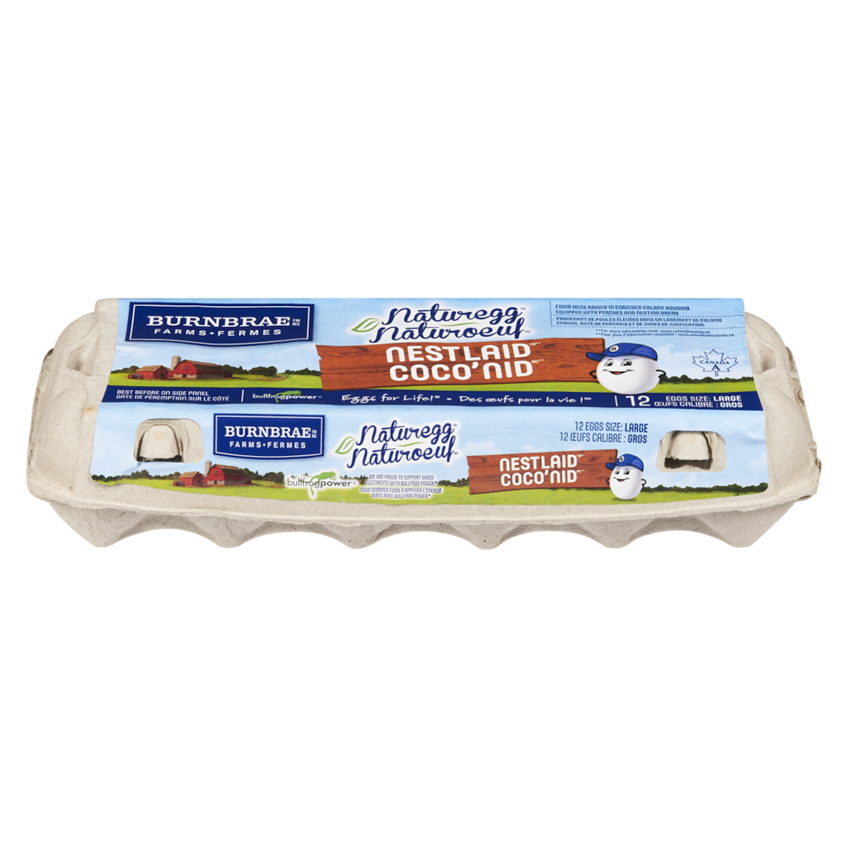Burnbrae Farms Naturegg Nest Laid White Eggs, Large, 12 count