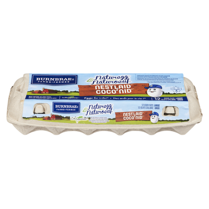 Burnbrae Farms Naturegg Nest Laid White Eggs, Large, 12 count