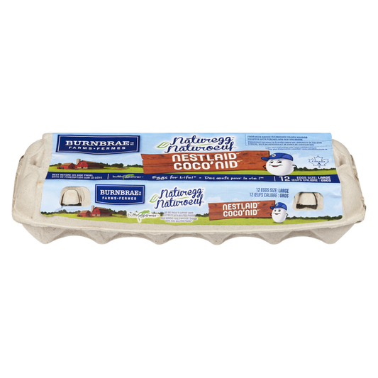 Burnbrae Farms Naturegg Nest Laid White Eggs, Large, 12 count
