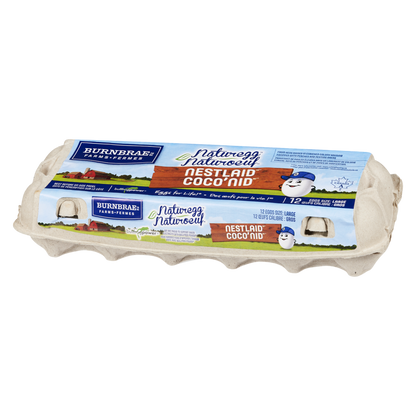 Burnbrae Farms Naturegg Nest Laid White Eggs, Large, 12 count