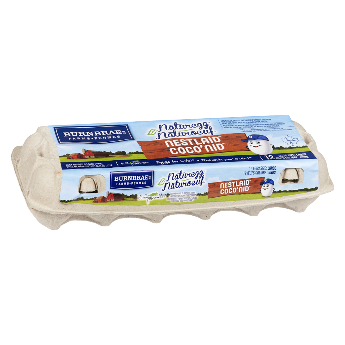 Burnbrae Farms Naturegg Nest Laid White Eggs, Large, 12 count
