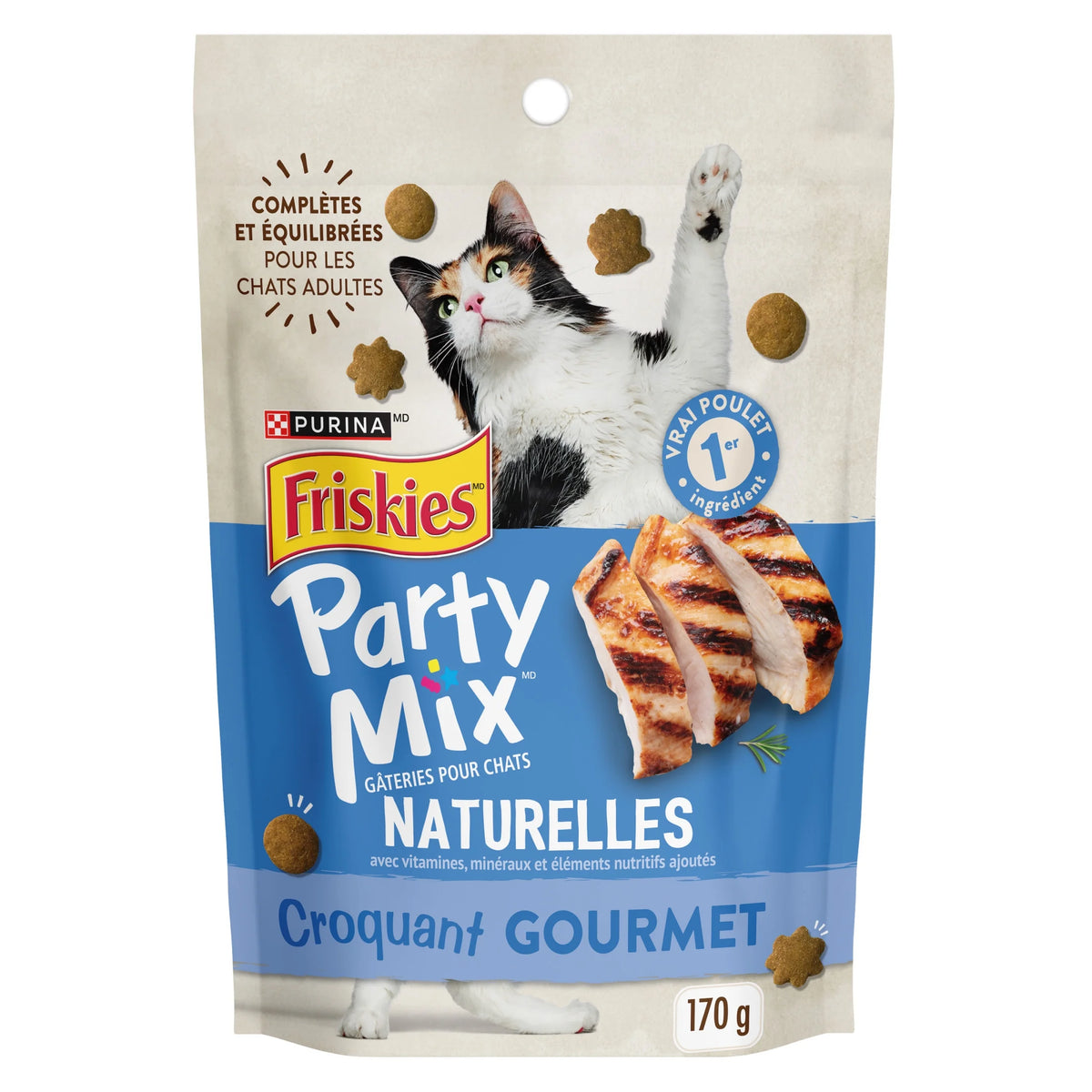 Friskies Party Mix Gourmet Crunch Natural Cat Treats, 170 g