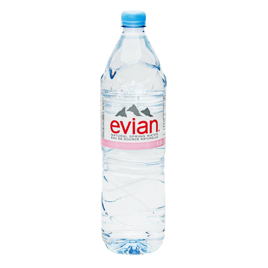 Evian Natural Spring Water, 12 × 1.5 L