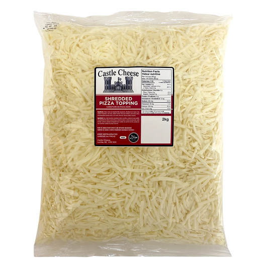 Castle Cheese Shredded Pizza Topping, 2 kg