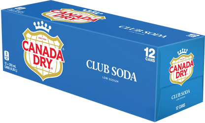 Canada Dry Club Soda Cans, 12 × 355 mL