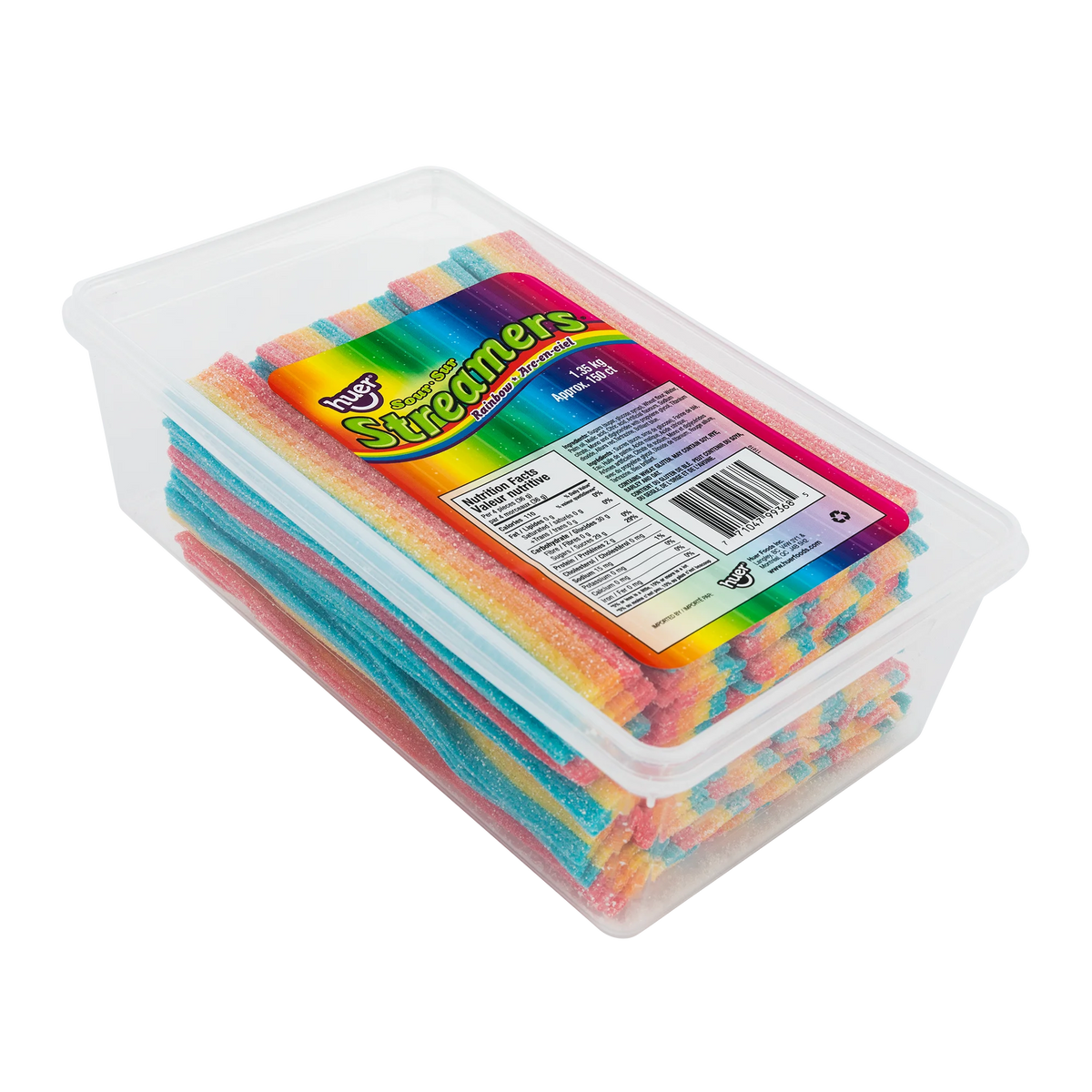 Huer Sour Streamers Rainbow Belts, 1.35 kg
