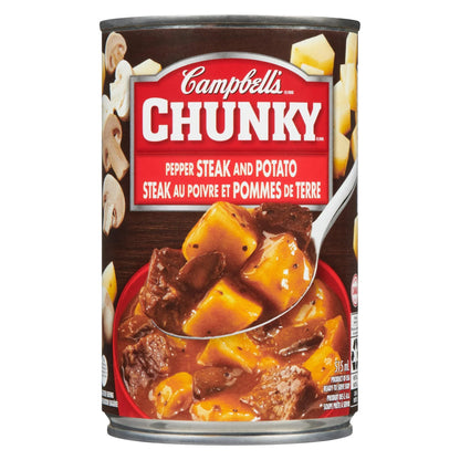 Campbell's Chunky Pepper Steak and Potato Ready to Serve Soup, 515 mL
