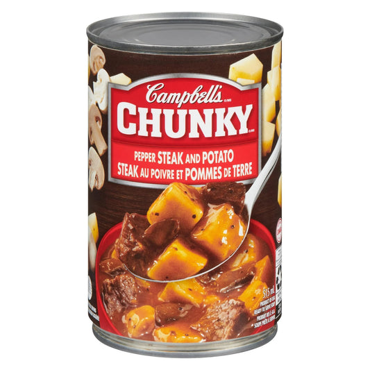 Campbell's Chunky Pepper Steak and Potato Ready to Serve Soup, 515 mL