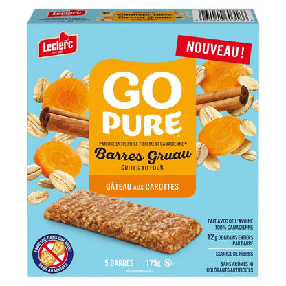 Go Pure Soft Baked Carrot Cake Oatmeal Bars, 5 × 175 g