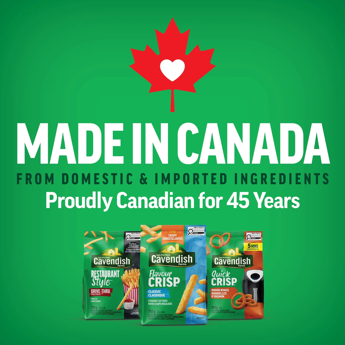 Cavendish Farms FlavourCrisp Classic Fries, 750 g