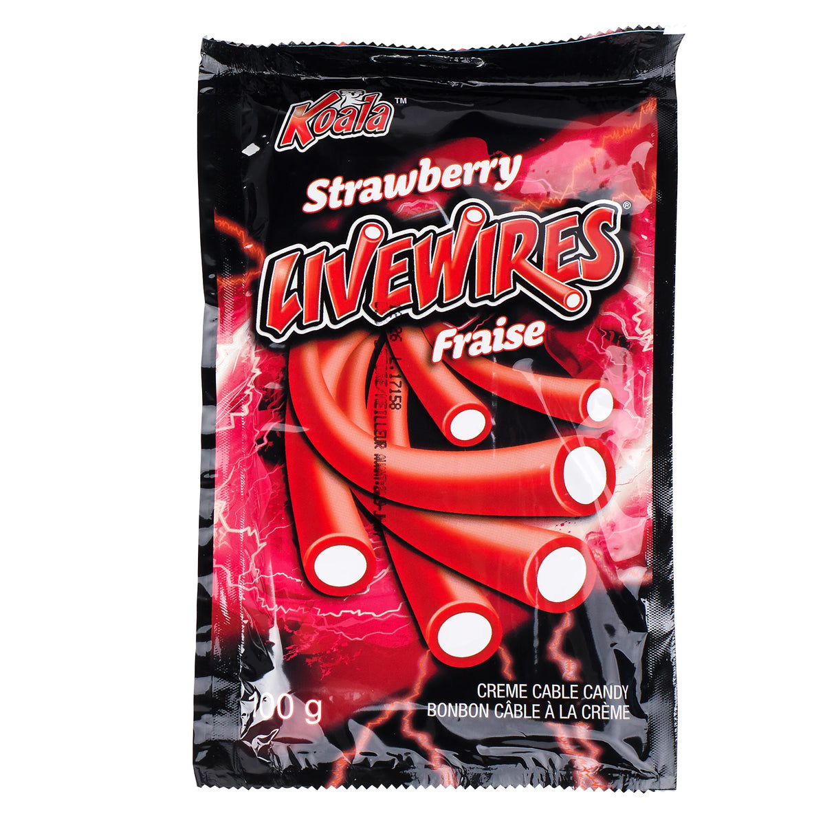 Koala Livewires Strawberry Creme Cable Candy, 18 × 100 g