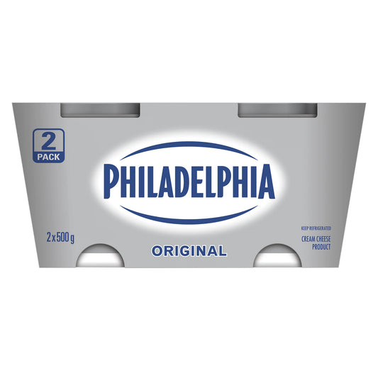 Philadelphia Cream Cheese, 2 × 500 g