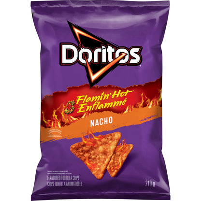 Doritos Flamin' Hot Nacho Flavoured Tortilla Chips, 210 g