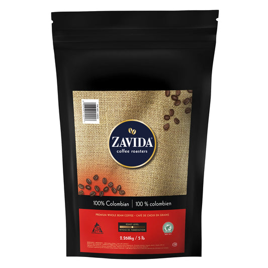 Zavida 100% Colombian Premium Whole Bean Coffee, 2.27 kg