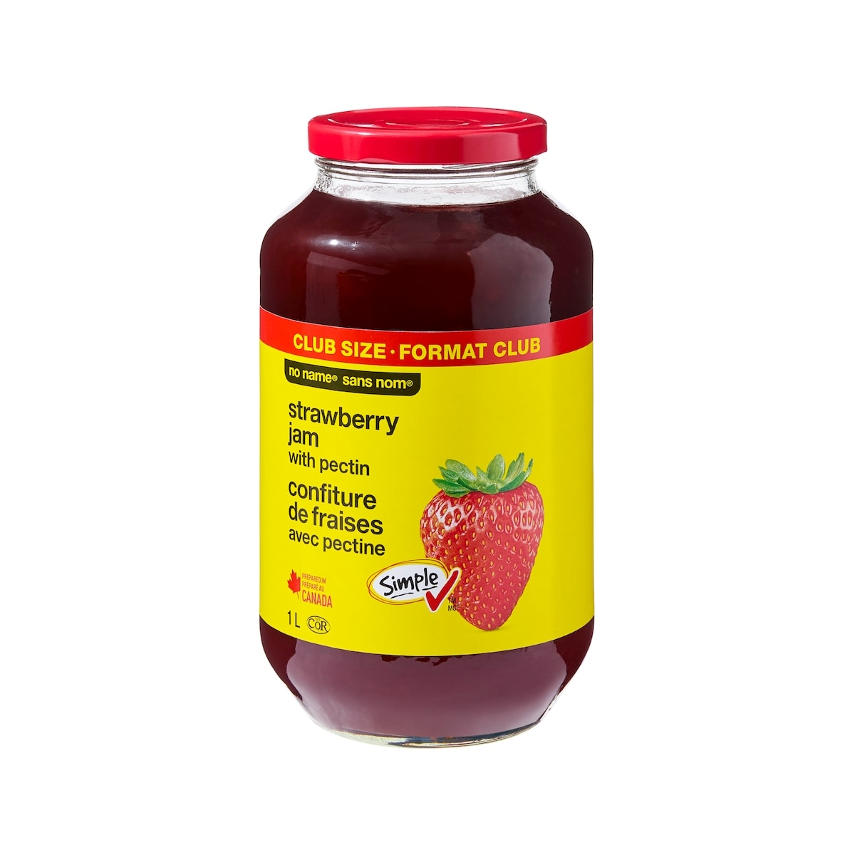 No Name Strawberry Jam with Pectin, 1 L