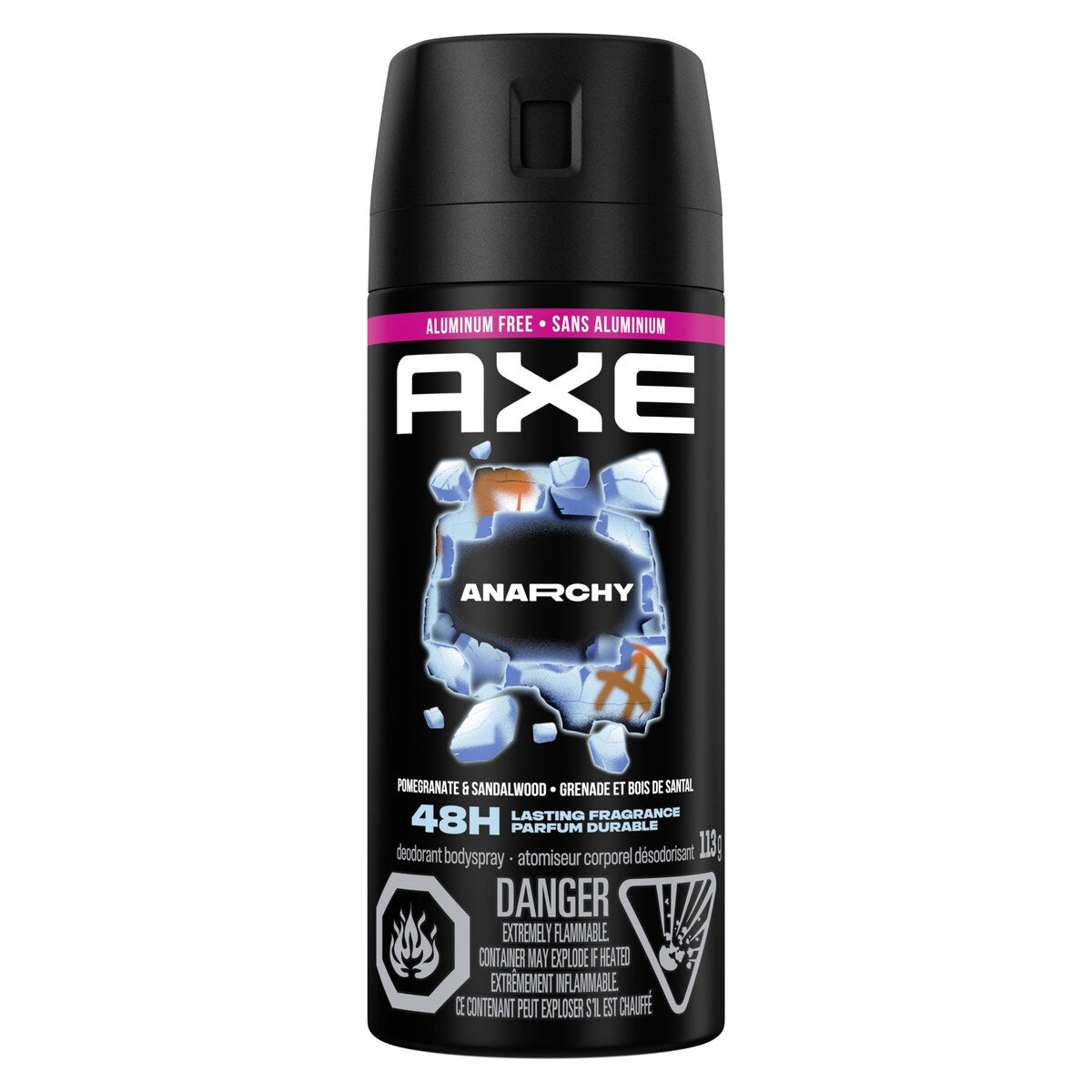 Axe Anarchy Dark Pomegranate & Sandalwood Deodorant Bodyspray, 113 g