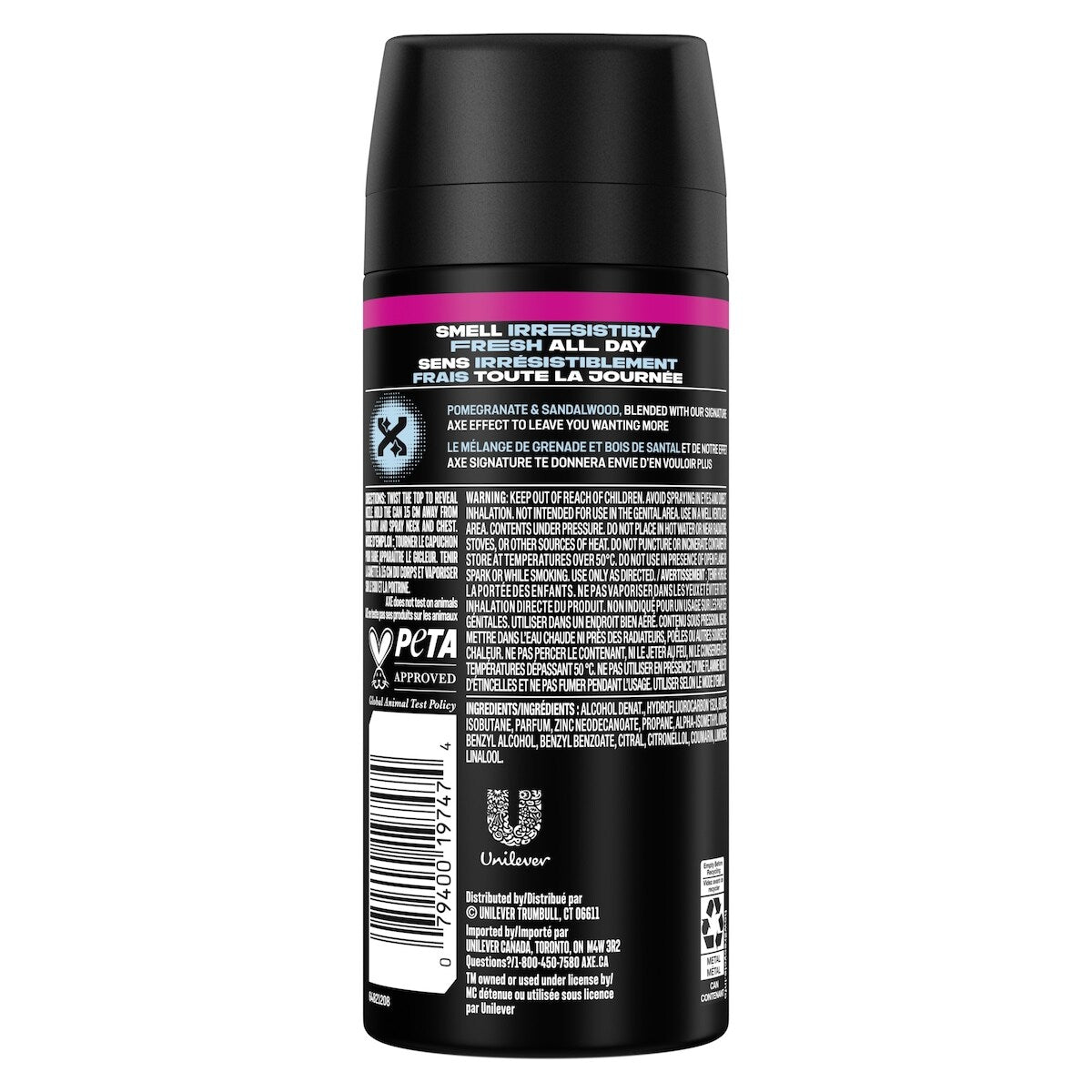 Axe Anarchy Dark Pomegranate & Sandalwood Deodorant Bodyspray, 113 g