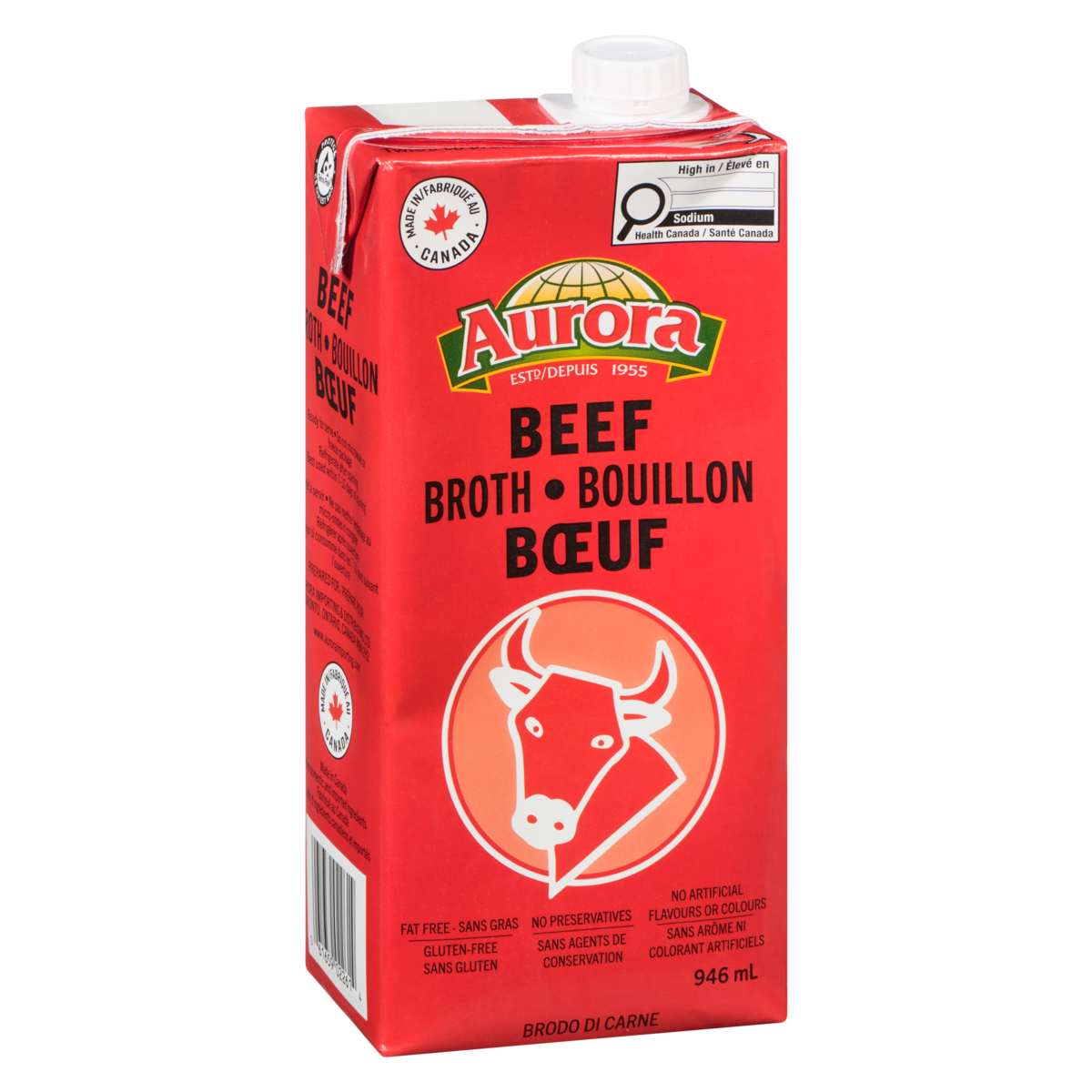Aurora Beef Broth, 946 mL