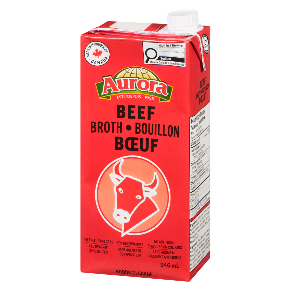 Aurora Beef Broth, 946 mL
