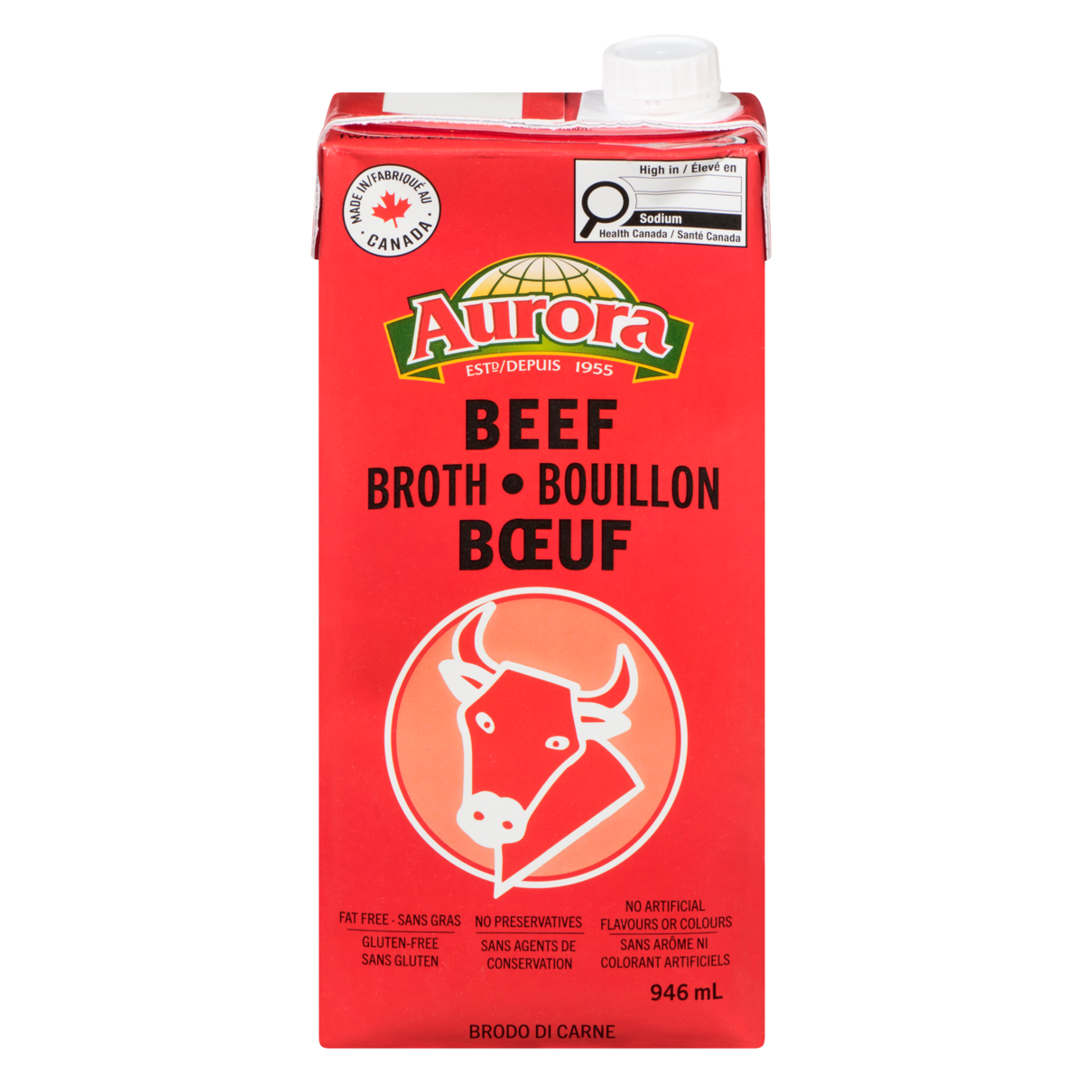 Aurora Beef Broth, 946 mL