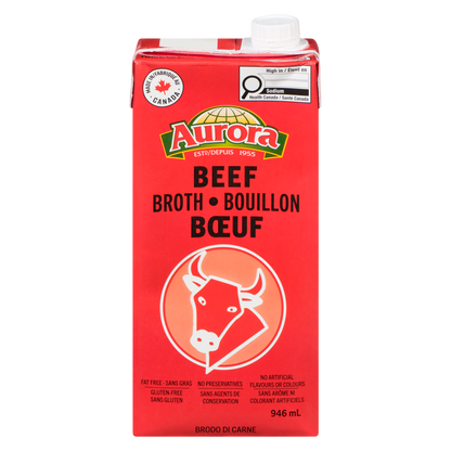 Aurora Beef Broth, 946 mL